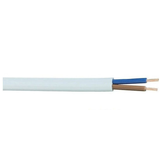 CABLE SOUPLE 2X0.75 MM BLANC 1M