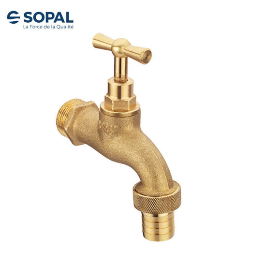 ROBINET JARDIN JAUNE BUSE LAITON DE SOPAL